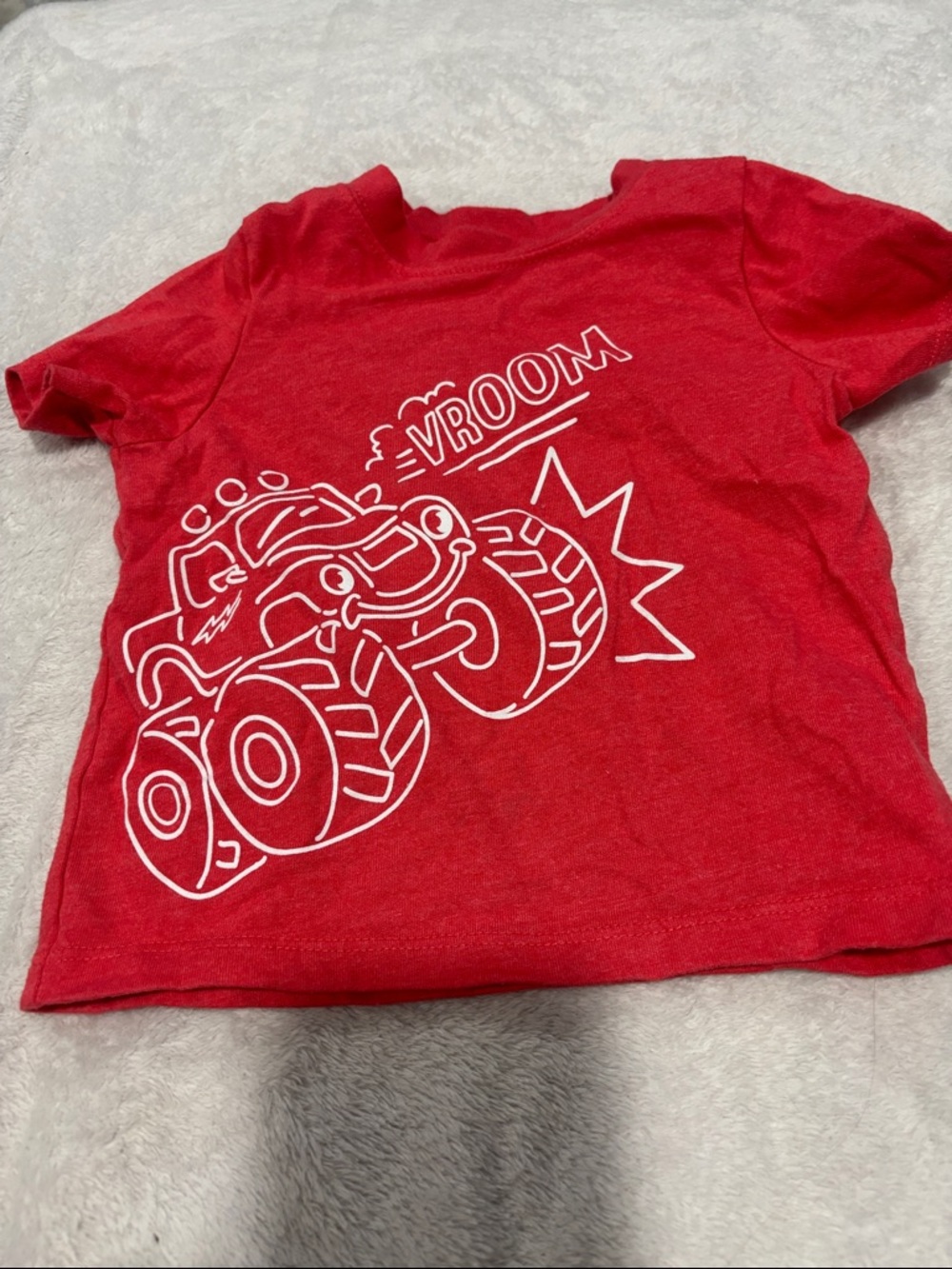 🟢10/$10 - Red Kids' Vroom Monster Truck T-Shirt